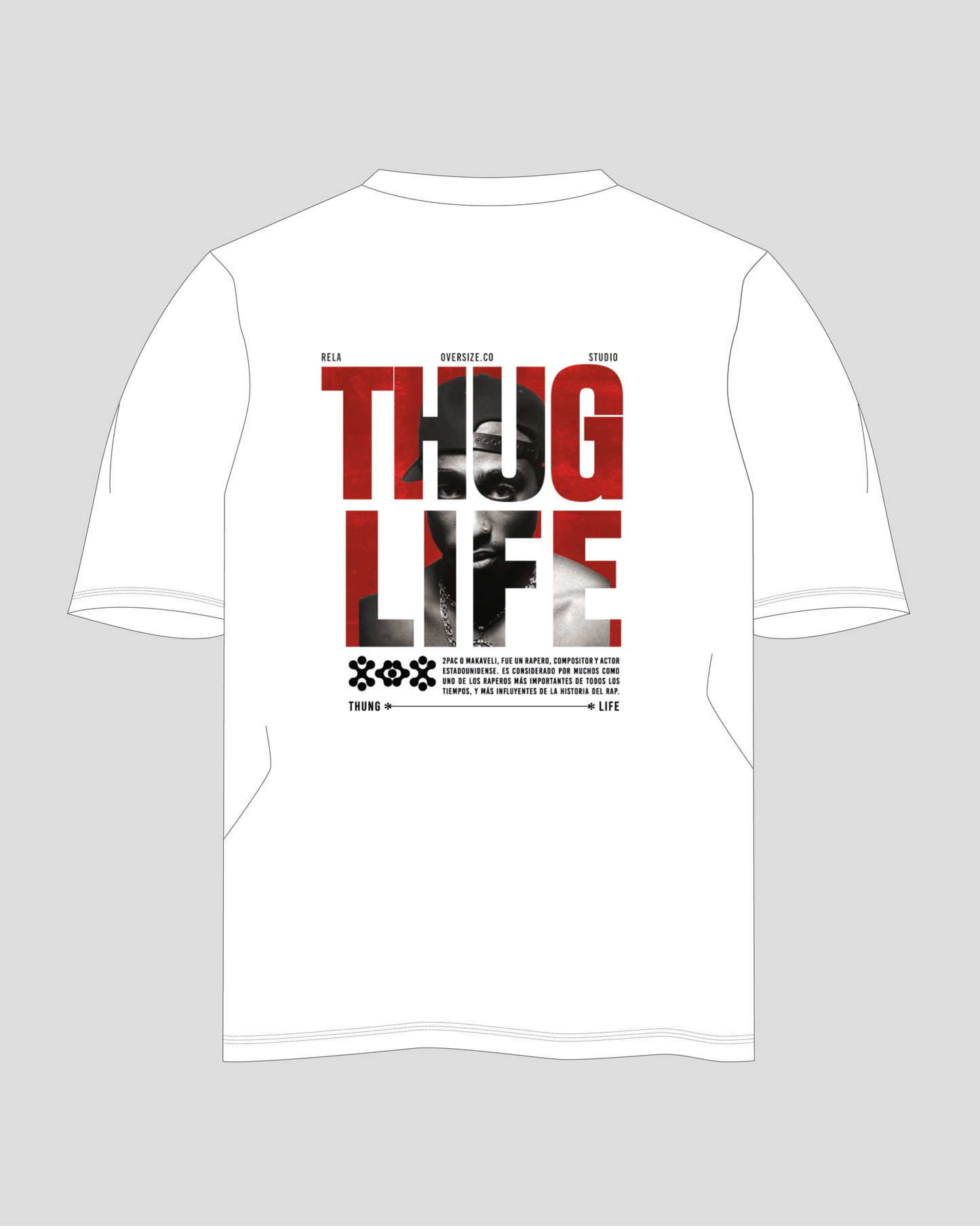 OVERSIZE THUG LIFE PREMIUM BLANCO