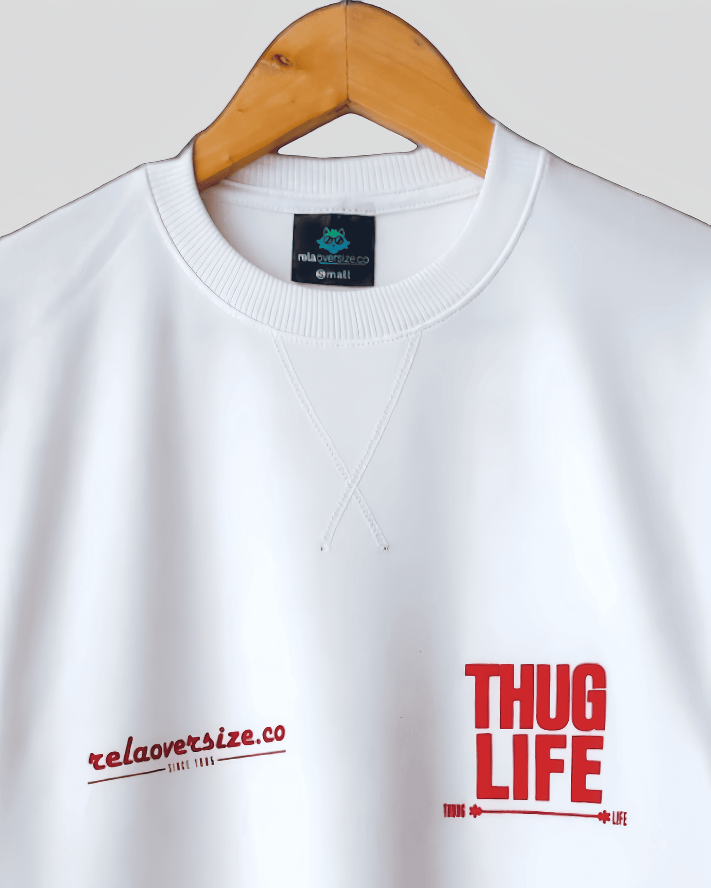 OVERSIZE THUG LIFE PREMIUM BLANCO