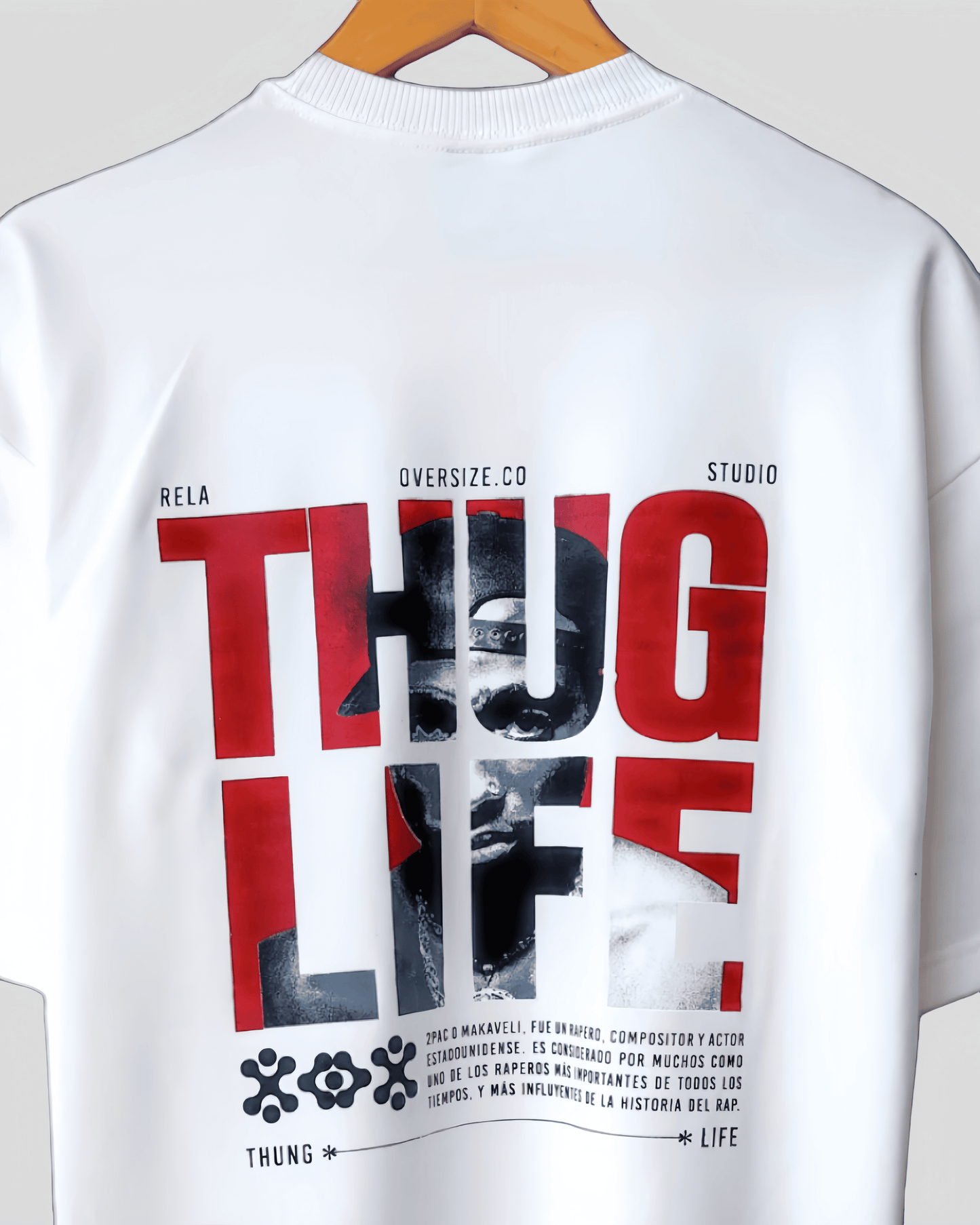 OVERSIZE THUG LIFE PREMIUM BLANCO